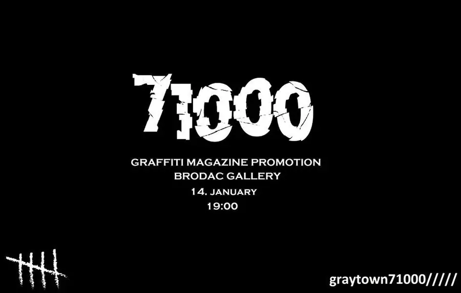 71000 / Publication release — Galerija Brodac, Sarajevo
